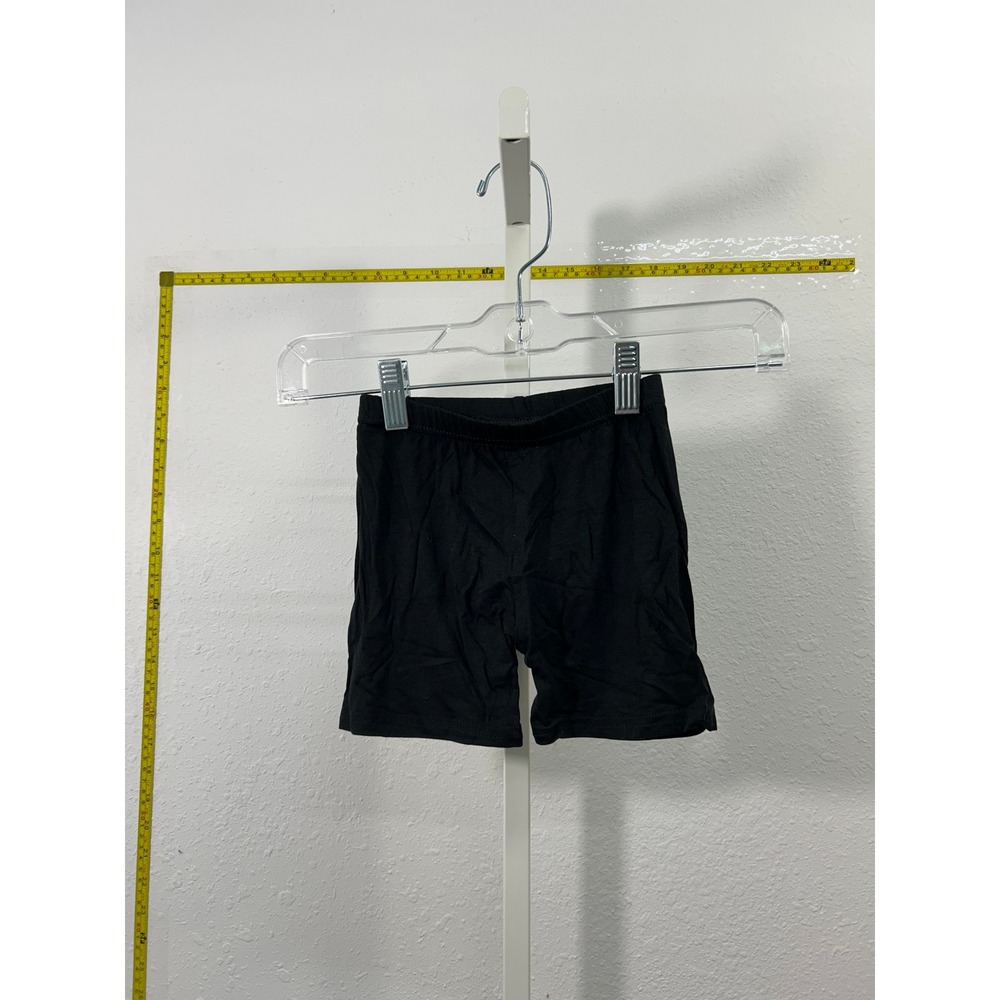 Girls Black Modal Spandex Biker Shorts Size 4-5Y Elastic Waist Activewear